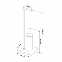 Микс закачалка с wc четка и за wc хартия – Perfect minimalism